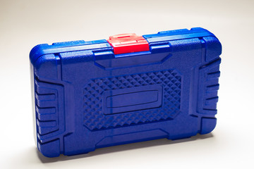 blue tool case made of plastic