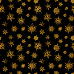 Abstract pattern of falling snowflakes