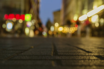 city shed on the background of the night bokeh