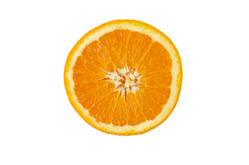 Saftige Orange halbiert Draufsicht