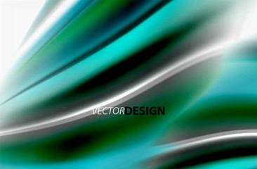 Rainbow color waves, vector blurred abstract background