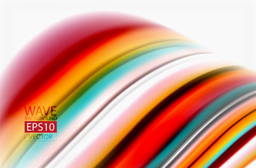 Rainbow color waves, vector blurred abstract background