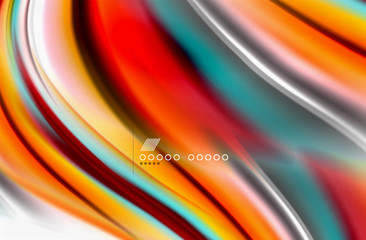 Rainbow color waves, vector blurred abstract background