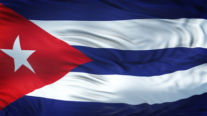CUBA Realistic Waving Flag Background