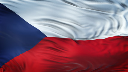 CZECH REPUBLIC Realistic Waving Flag Background