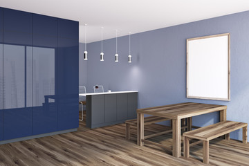 Dark gray rustic dining room corner