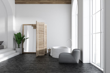 White luxury bathroom interior