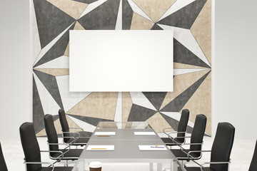 Star wall pattern office meeting room, poster