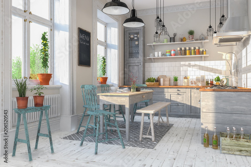 esszimmer kuche wohnzimmer, skandinavische, nordische küche - wohnzimmer - esszimmer - wohnung, Design ideen
