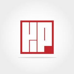 Initial Letter KP Logo Design