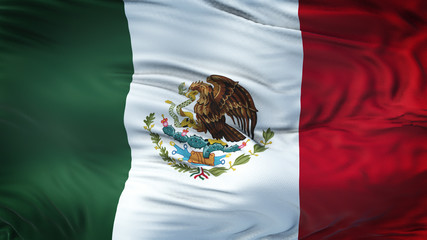 MEXICO Realistic Waving Flag Background