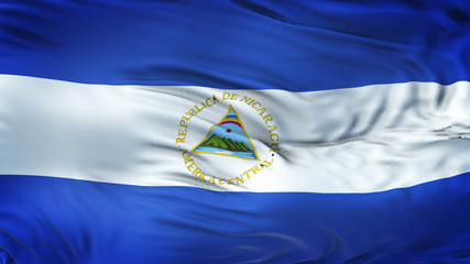 NICARAGUA Realistic Waving Flag Background