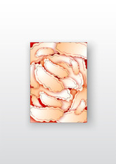 Luxury marble red clouds cover