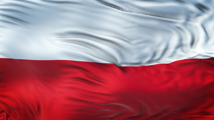 POLAND Realistic Waving Flag Background 