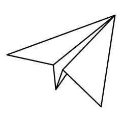 Vector image of a paper plane icon