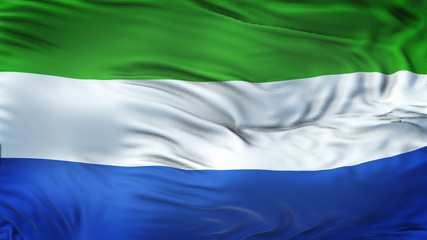 SIERRA LEONE Realistic Waving Flag Background 