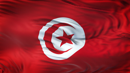 TUNISIA Realistic Waving Flag Background