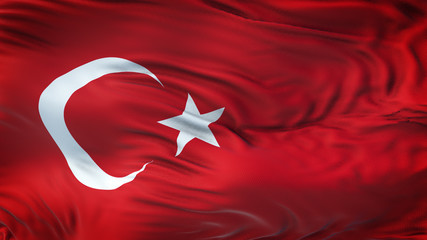 TURKEY Realistic Waving Flag Background 