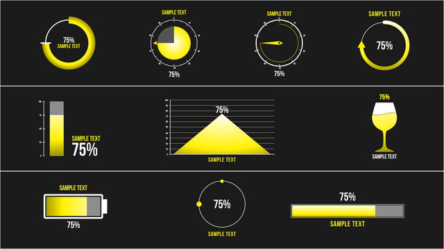 10 Percentage Infographics