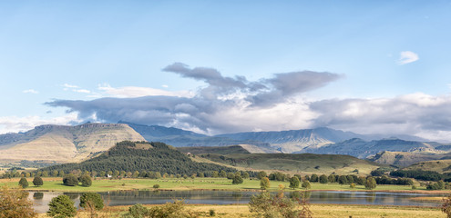 Fototapeta premium Lake Glencairn near Himeville in Kwazulu-Natal