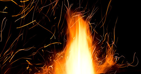 fiery sparks