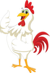  Happy rooster cartoon giving thumb up