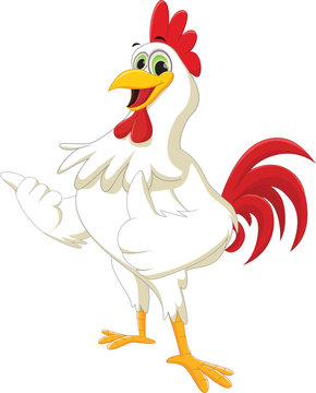  Happy rooster cartoon giving thumb up