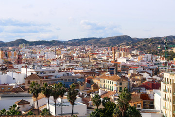 Fototapeta na wymiar Aerial view of Malaga, Spain