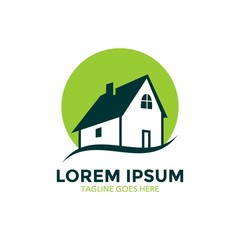 Fototapeta premium home garden logo vector design