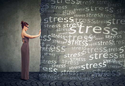 Woman blocking negative emotions and stress