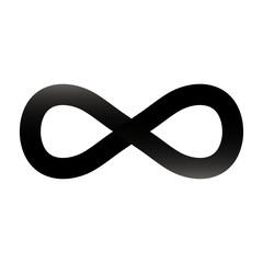 Infinite mathematical vector icon on white background
