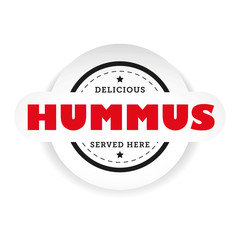 Hummus vintage stamp sign