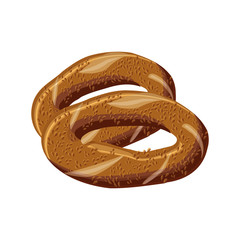 Turkish traditional delicious and aromatic bagel simit.