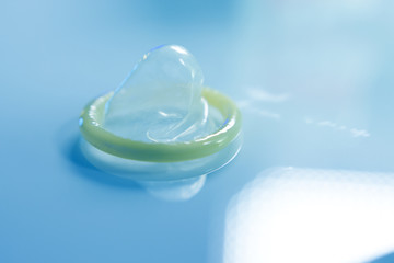 Rubber condom contraceptive