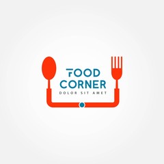 Food Corner Vector Template Design Illustration