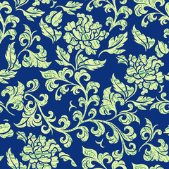 Seamless pattern with floral ornament