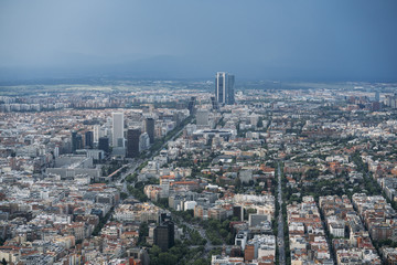 Cityscape skyline view of Madrid