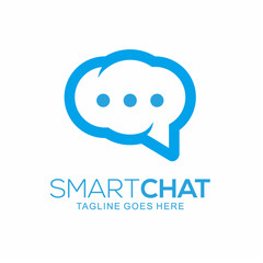 Smart Chat Logo Design Element Template