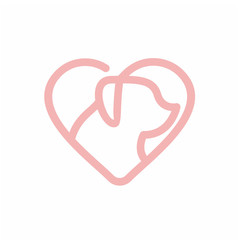 Love Pet Logo Design Element Template