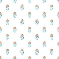 Baby pattern. Cartoon illustration of baby vector pattern for web