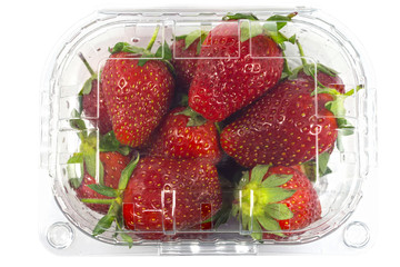 Strawberry pack isolated with a clipping path