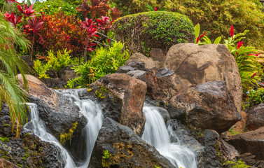 Panele Szklane  Piękny wodospad na Maui