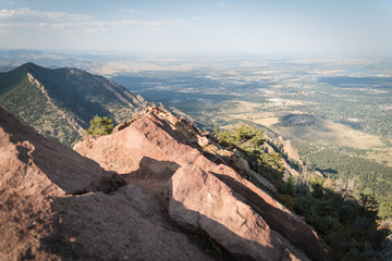 Fototapeta na wymiar View from the summit of Bear Peak in Boulder, Colorado. 