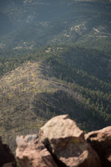 Scenic view of a trail in the Rocky Mountains near Boulder, Colorado. 