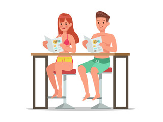 Summer holiday. People character design no5