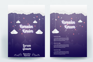Beautiful Ramadan Kareem Flyer brochure poster template design