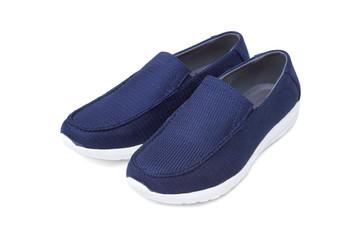 Casual Men Moccasins Slip On Shoes in blue color
