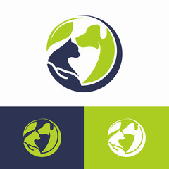 Nature Pet Logo Vector Design Template