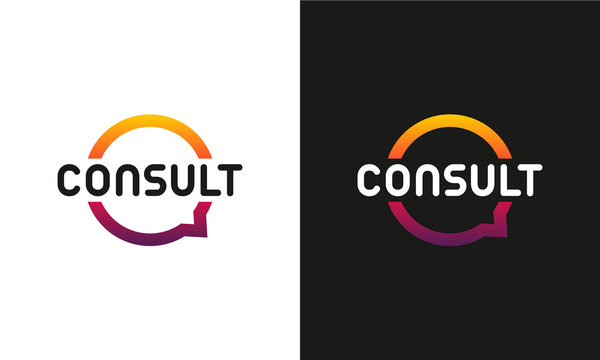 Consult logo template, Modern Gradient Consulting agency logo template designs
