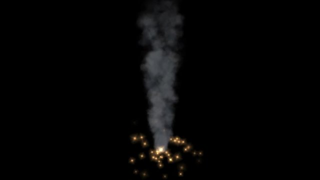 4k Abstract smoke flames fireworks background,holiday explosions particle backdrop.